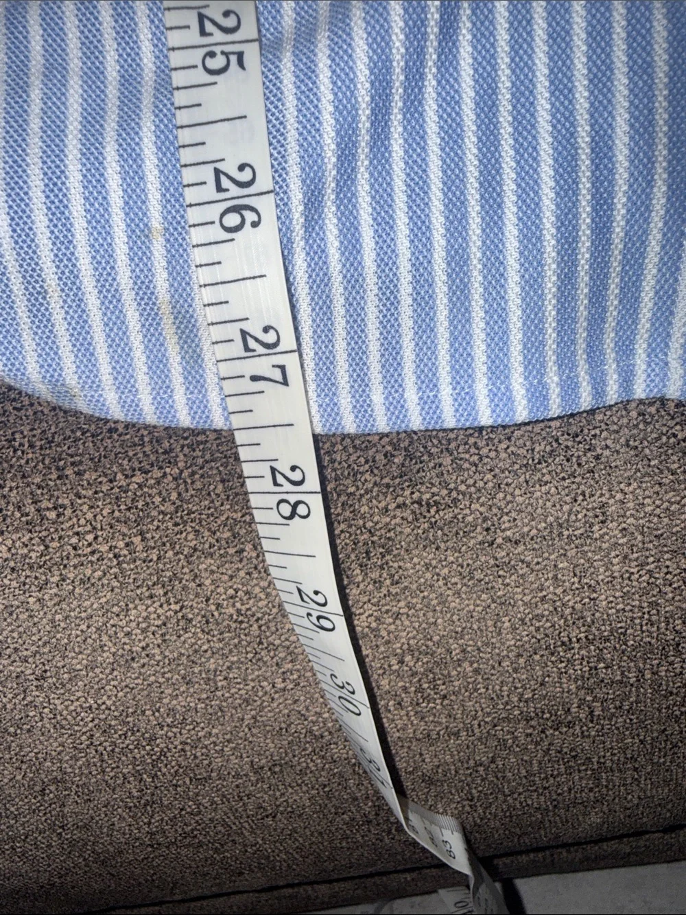 Ralph Lauren Kids Blue White Striped Knit Oxford Button Down Shirt Large L G